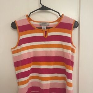 Vintage Y2K Spring Break Lizzie McGuire Passport Multicolor Striped Knit Top